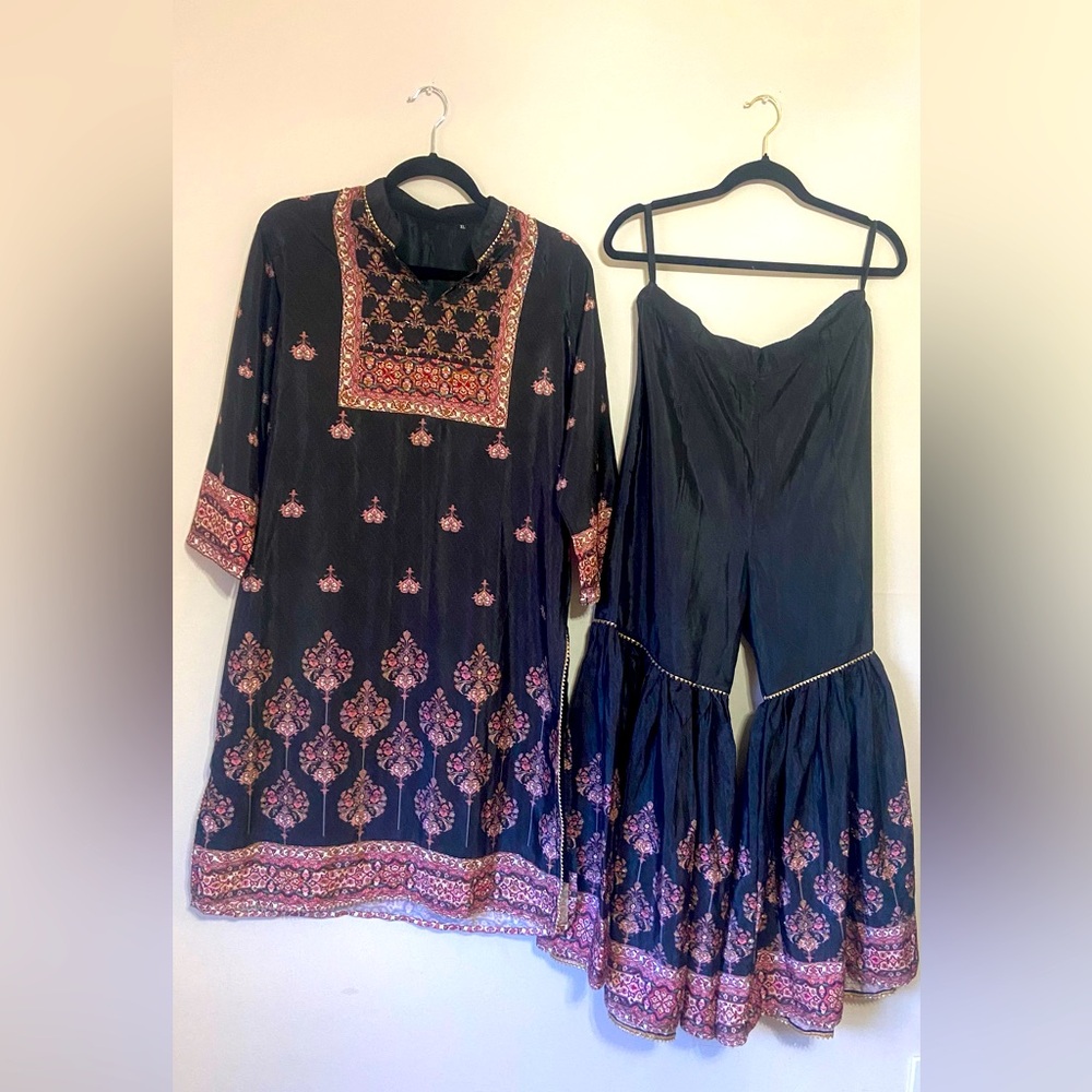 Beautiful Black Gharara and Kurta